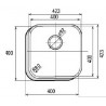 CUVE SOUS PLAN 1 BAC INOX  CBP 4040 /A