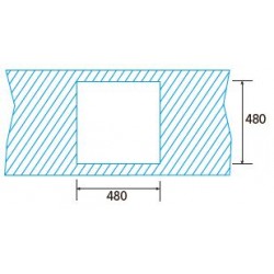 EVIER ENCASTRABLE 1 BAC INOX   VELETA SE 50 1C R40