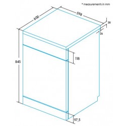 LAVE VAISELLE 60CM  EDW 6120 WH