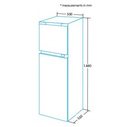 REFRIGERATEUR 2 PORTES  EFT 1411 WH /B