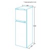 REFRIGERATEUR 2 PORTES  EFT 1411 WH /B