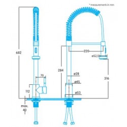 MITIGEUR DOUCHETTE SEMI PRO XPB (VICTORIA PRO INOX)